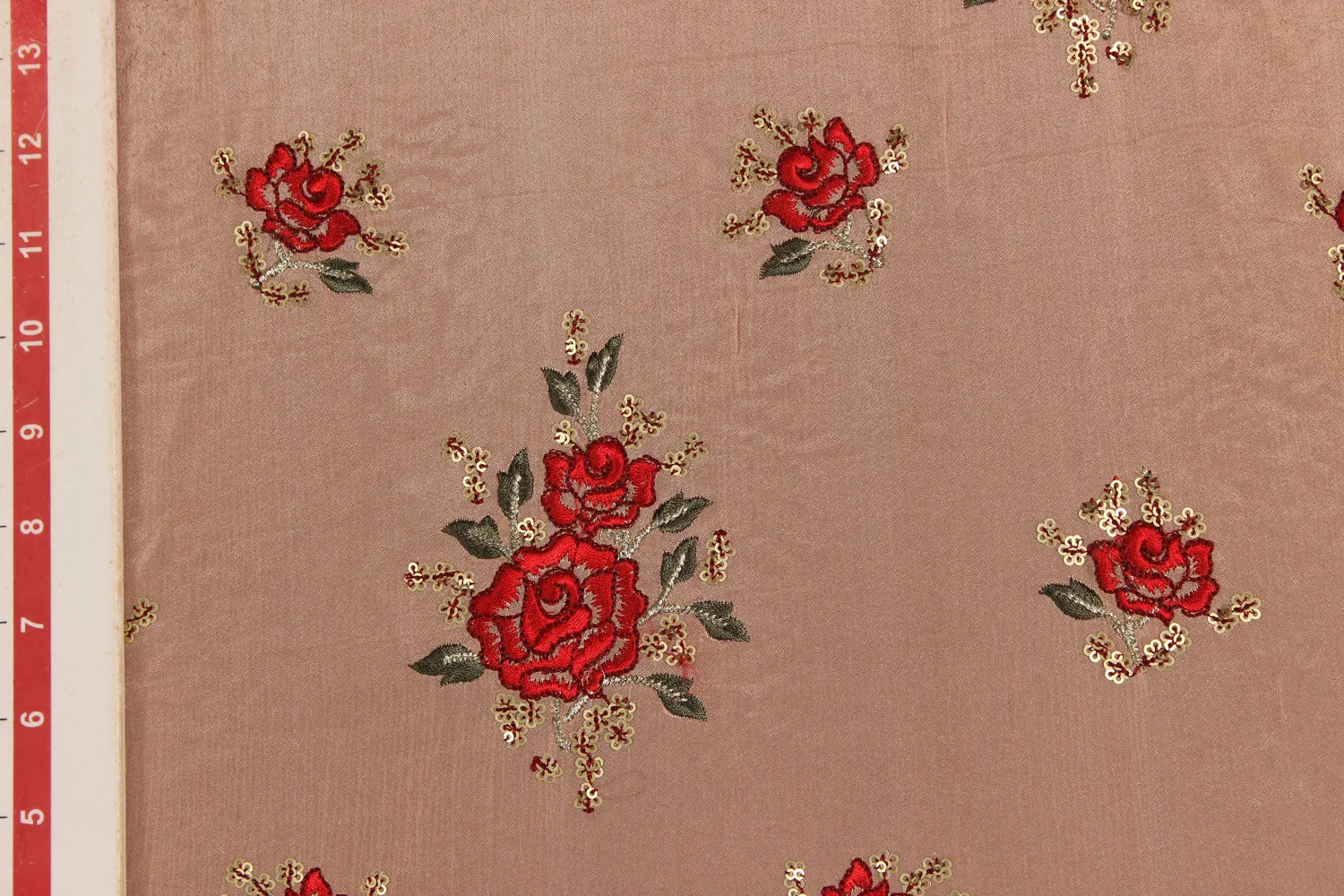 Peach Chinon Chiffon Fabric