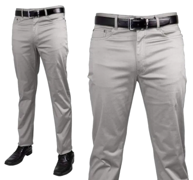 Prestige Gray Men's Jeans Classic Fit Stretch Material