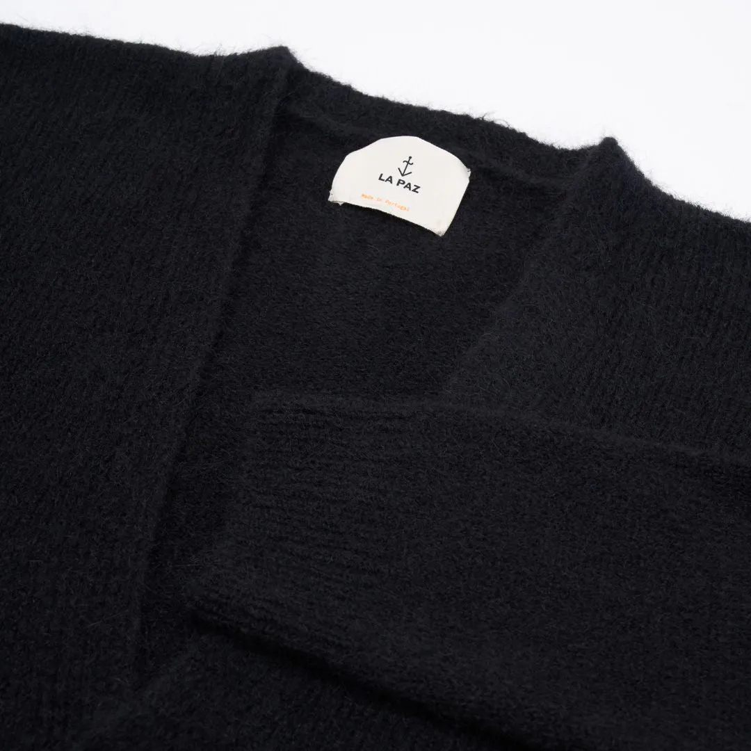 Queiroz Drop Shoulder Cardigan (Black)