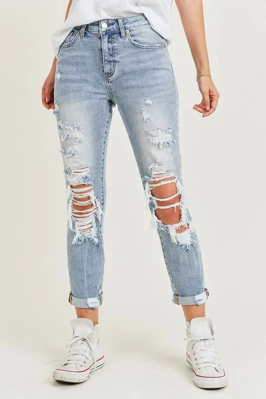 Risen Distressed Relax Fit Jeans