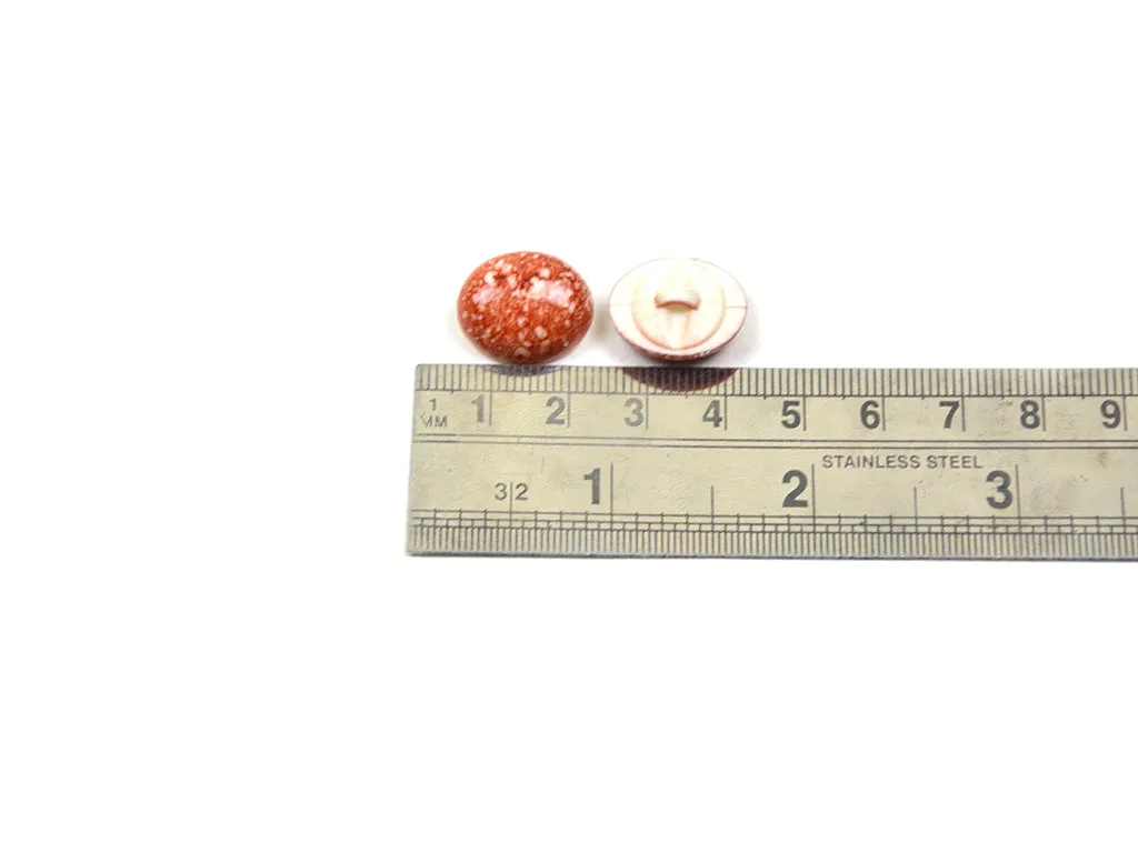 Rust Brown Oval Marble Look Acrylic Buttons