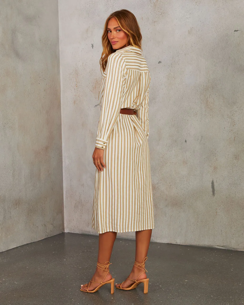 Santos Belted Midi Shirt Dress