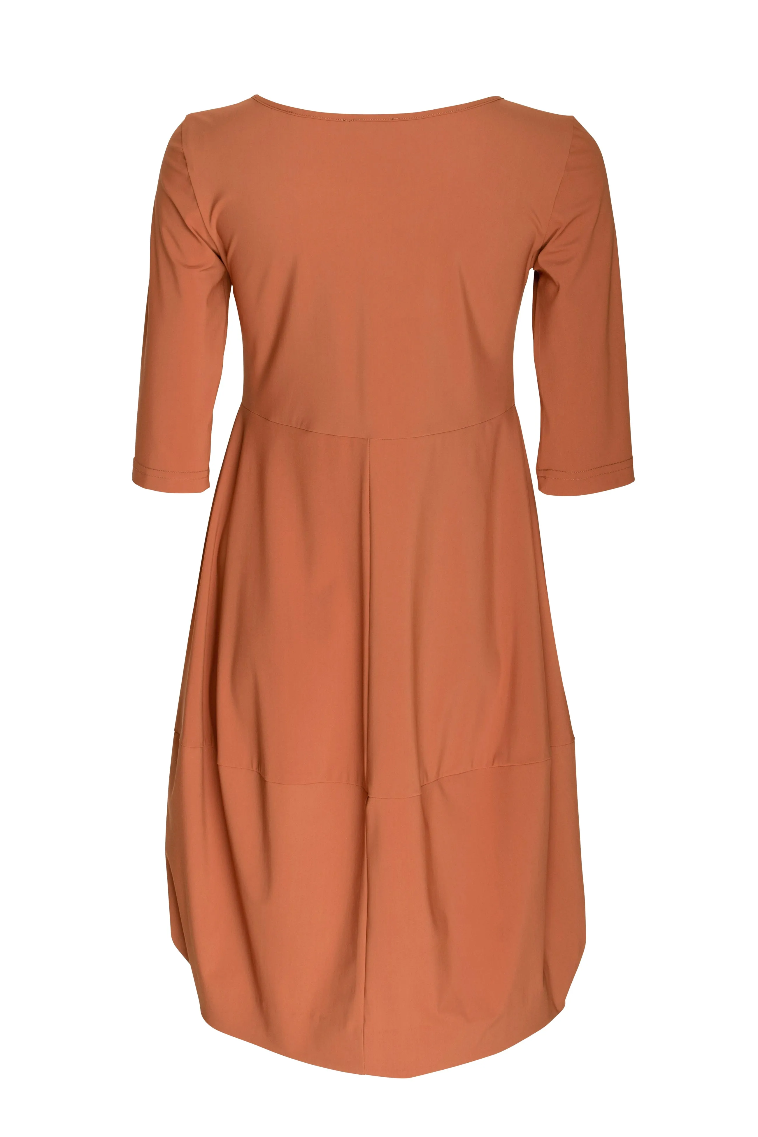 Short Sleeve Panel Hem Dress - Ginger Jersey 6083