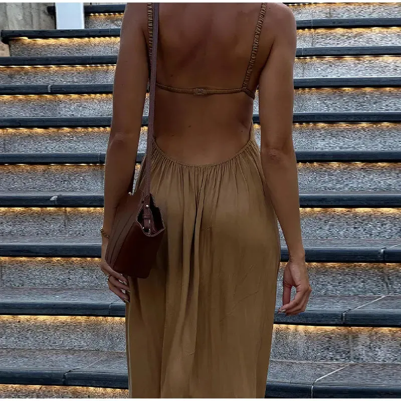 Spaghetti Strap Backless Sundress