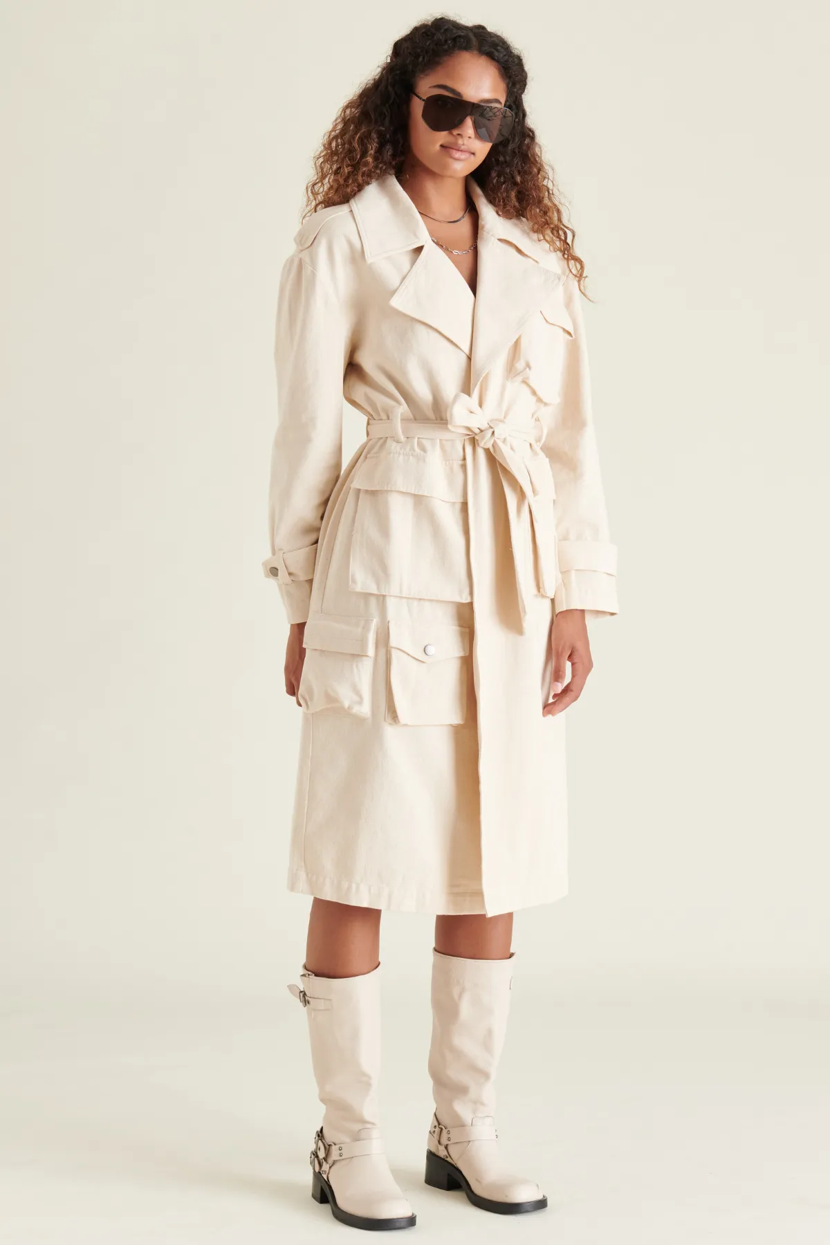 Sunday Trench Antique White