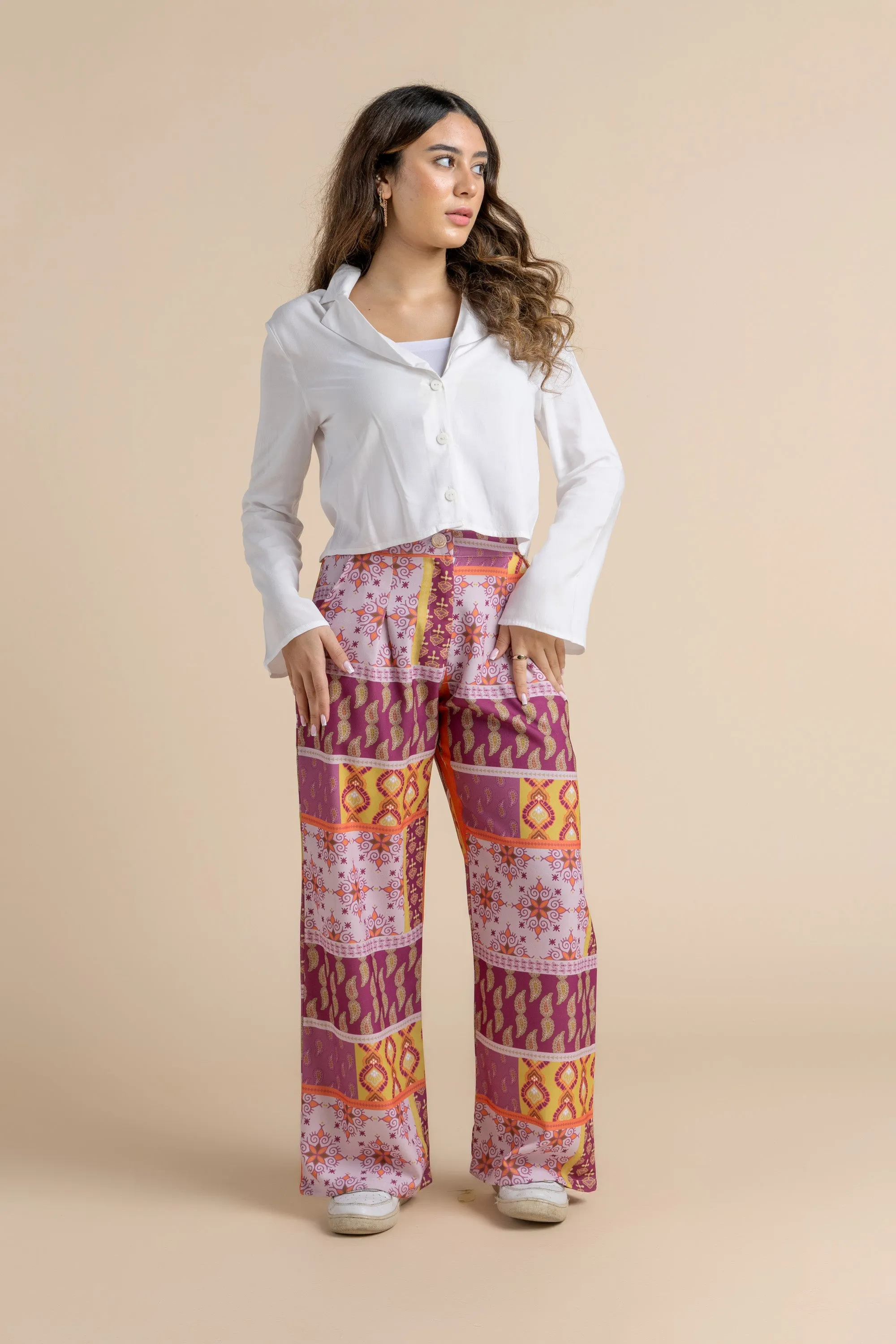 Sunshine Purple Printed Pants