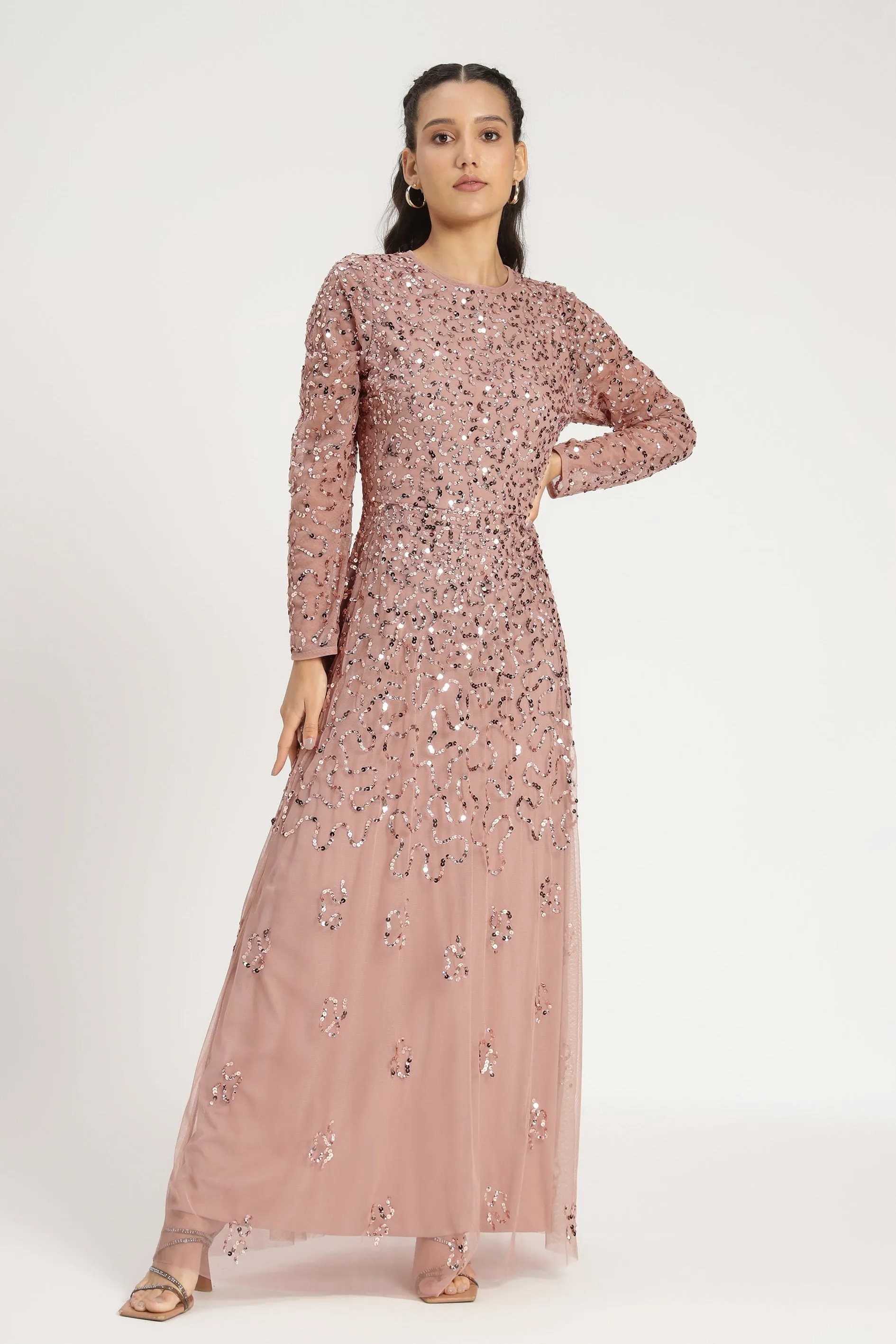 Sylvia Maxi Dress in Mink