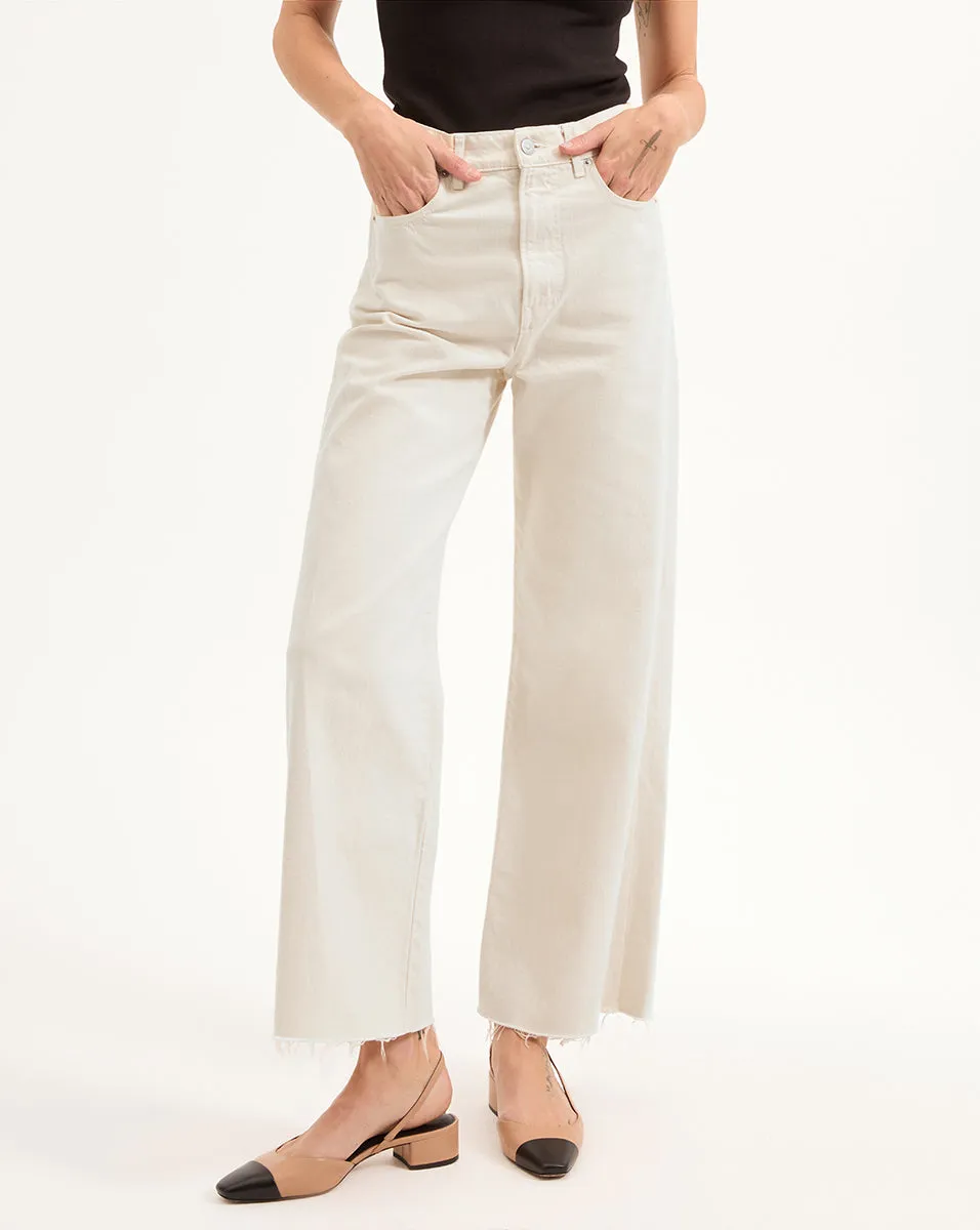 Taylor Cropped Wide-Leg Jean