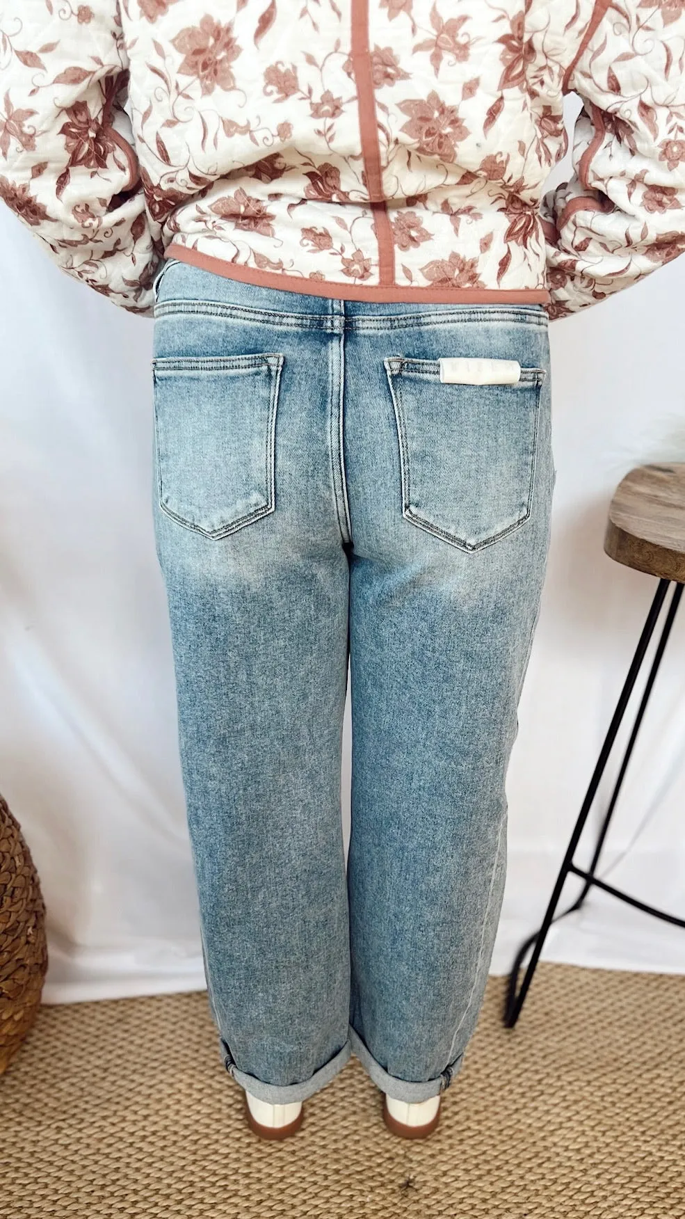 The Risen High Rise Barrel Jeans