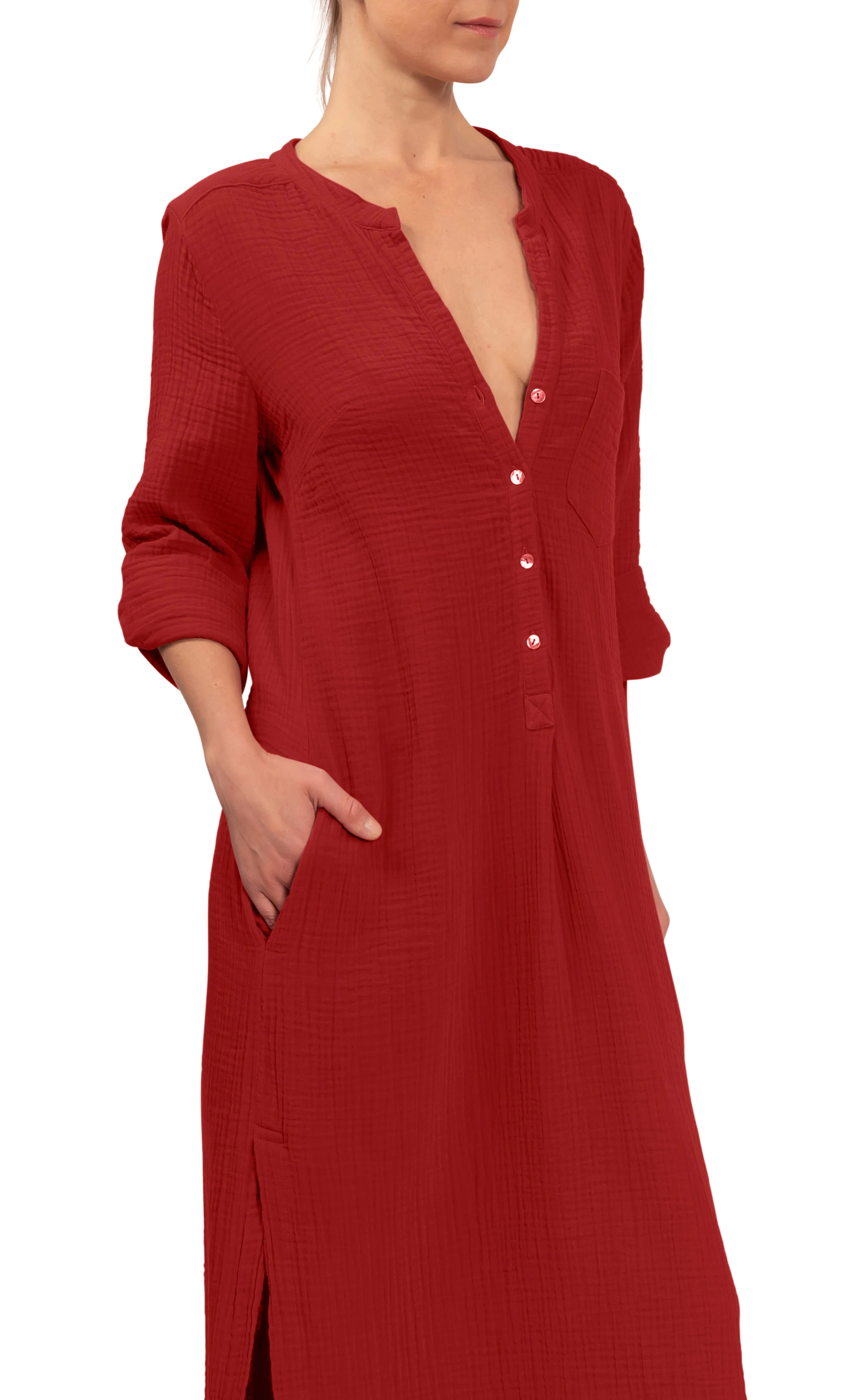 Tracey Caftan - Sienna Cotton Bubble Gauze