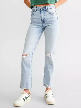 tracey high rise cropped straight denim