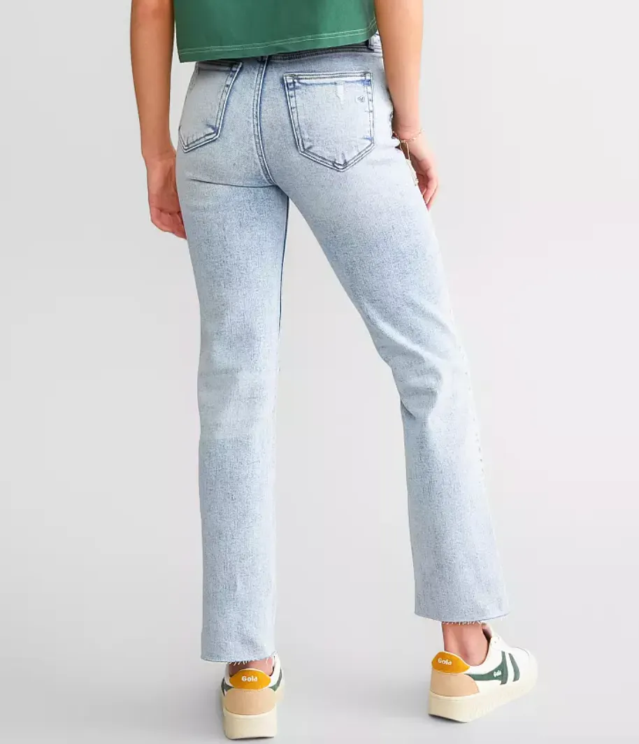 tracey high rise cropped straight denim