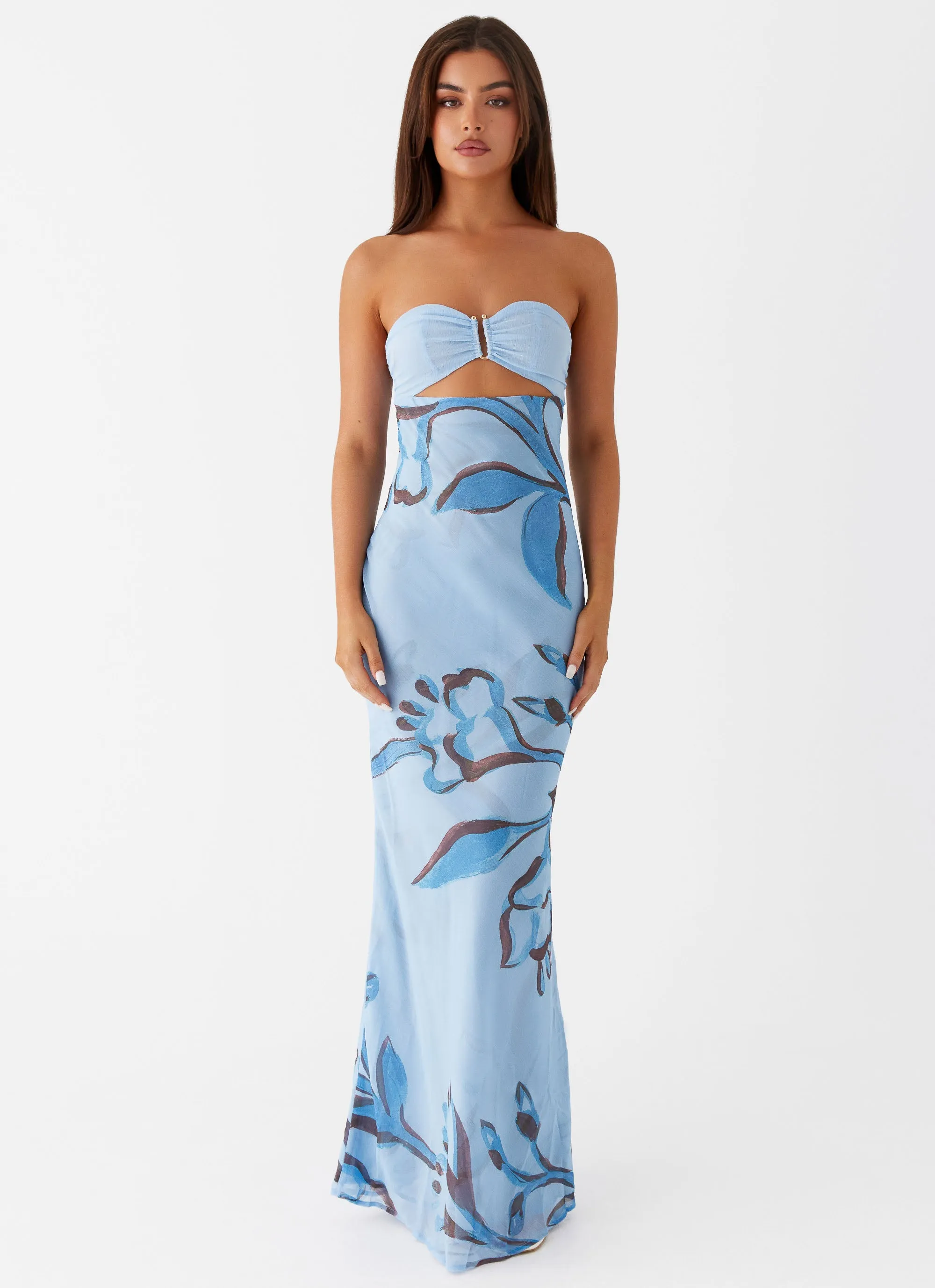 Tropicana Maxi Dress - Blue Floral