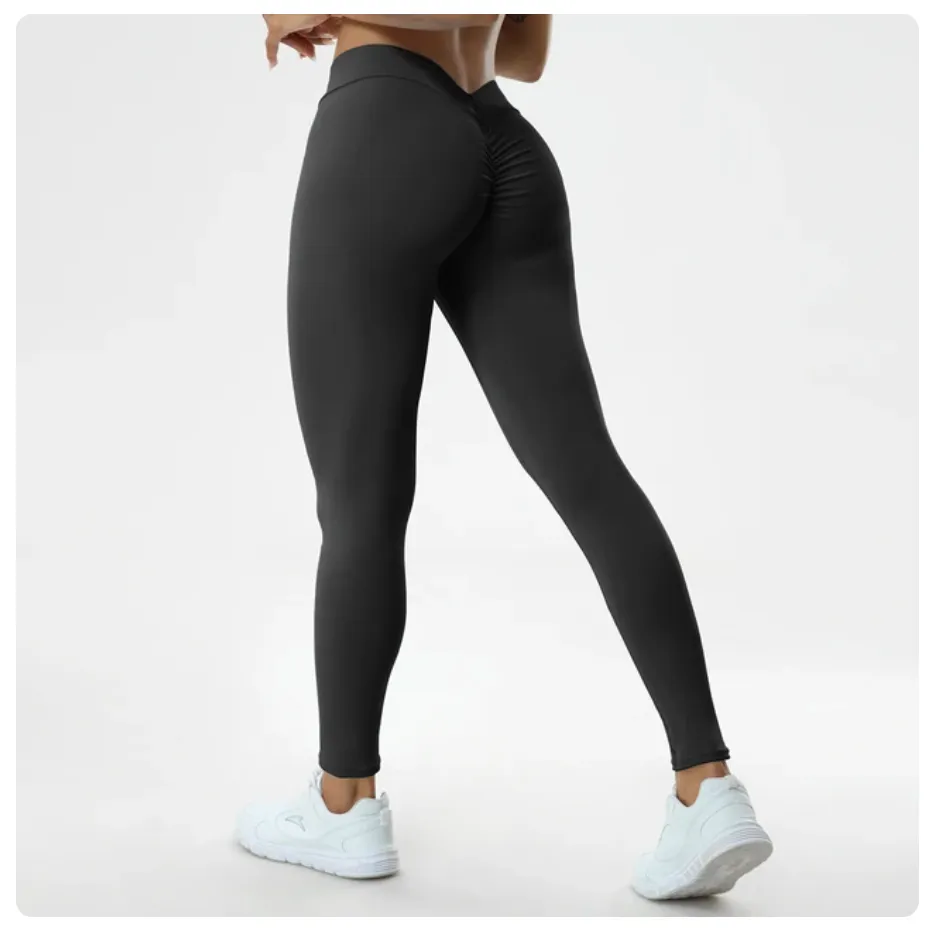 V Butt Push Up Fitness High Waist Pants