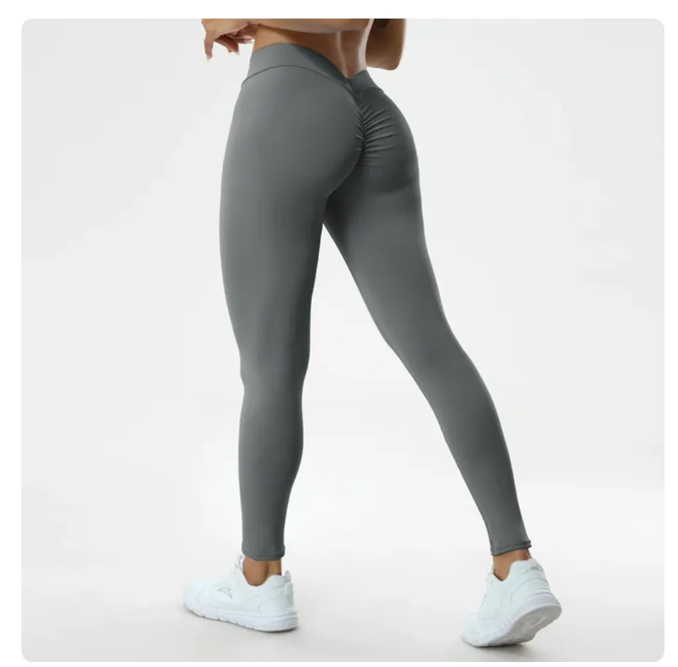 V Butt Push Up Fitness High Waist Pants