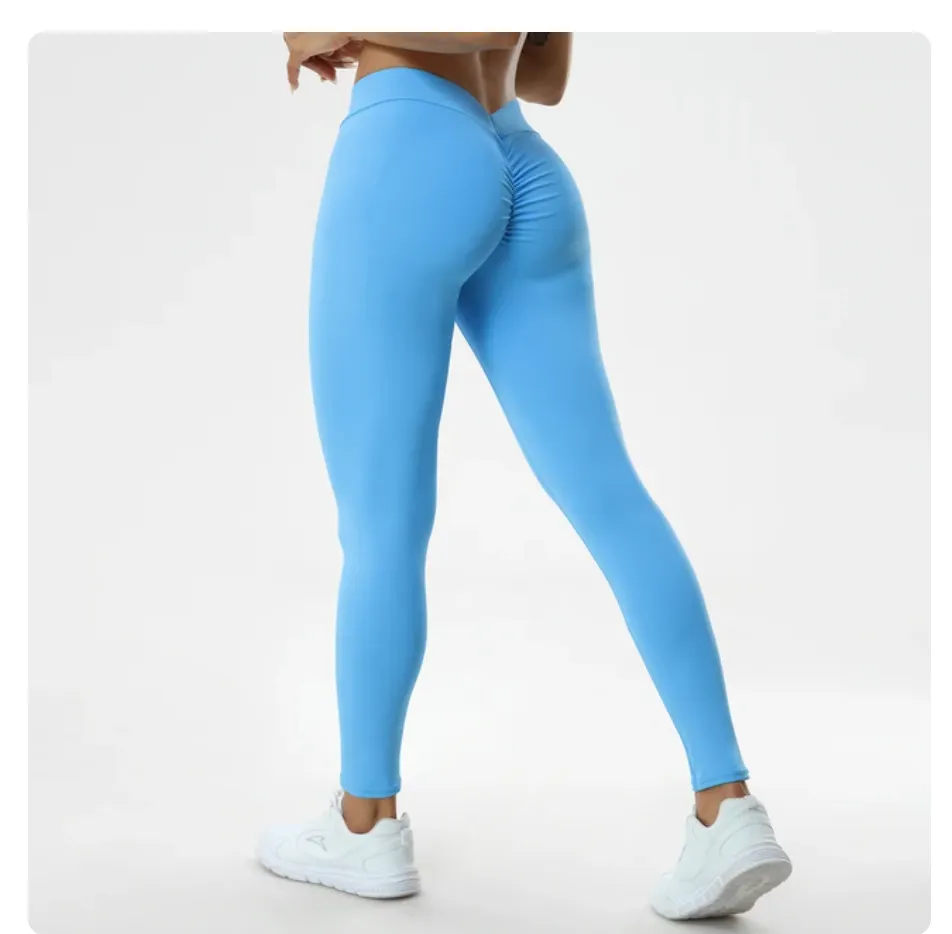 V Butt Push Up Fitness High Waist Pants