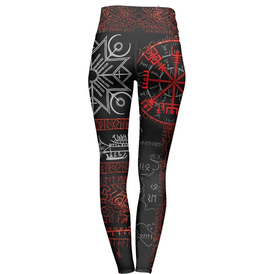 Vegvisir High Waisted Leggings - Ember Edition