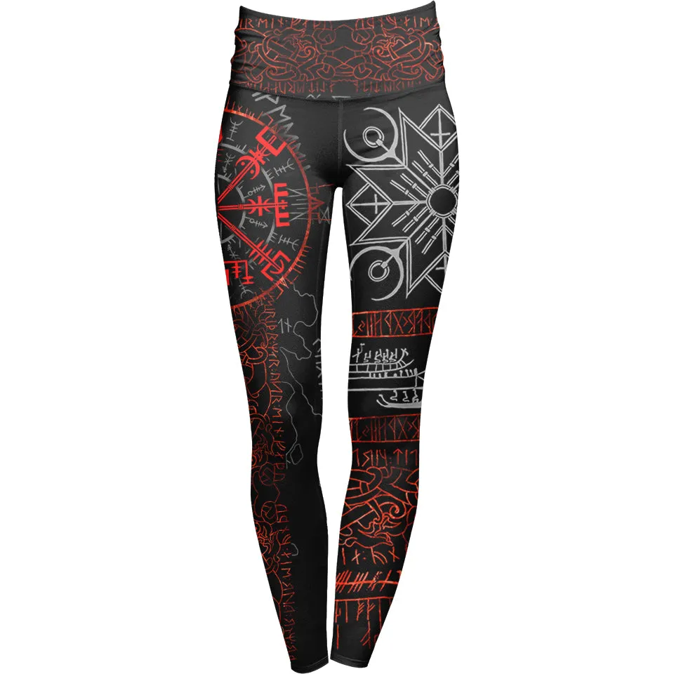 Vegvisir High Waisted Leggings - Ember Edition