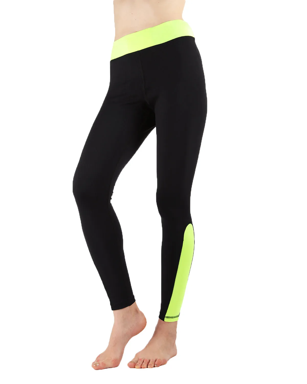 Women's Highlighter Athletic Nylon Leggings