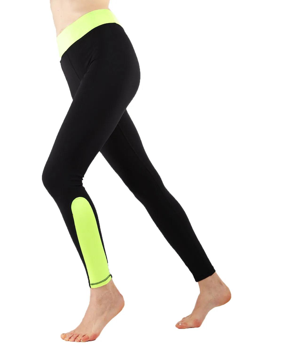 Women's Highlighter Athletic Nylon Leggings