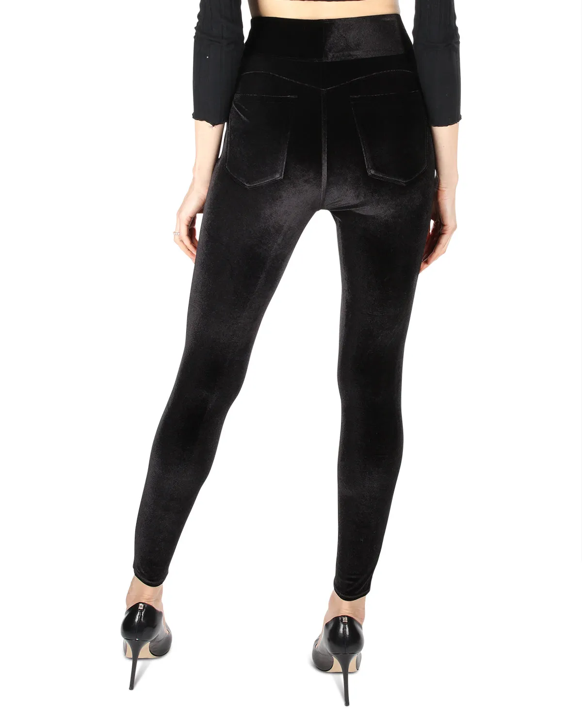 Women's Velvet High-Waist Shaping Leggings