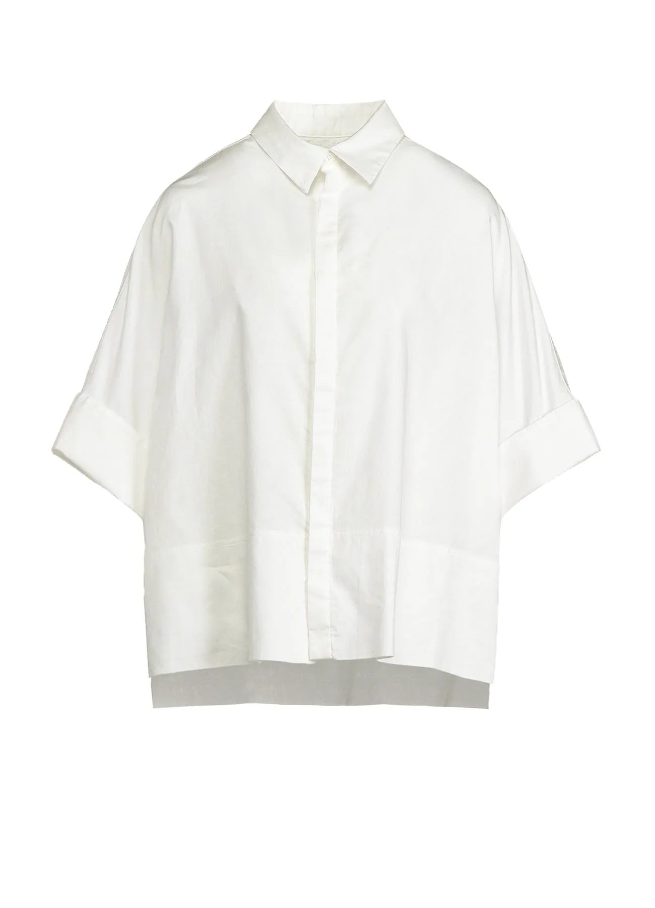 [Y's BORN PRODUCT] THIN COTTON TWILL WIDE CUFF SHIRT