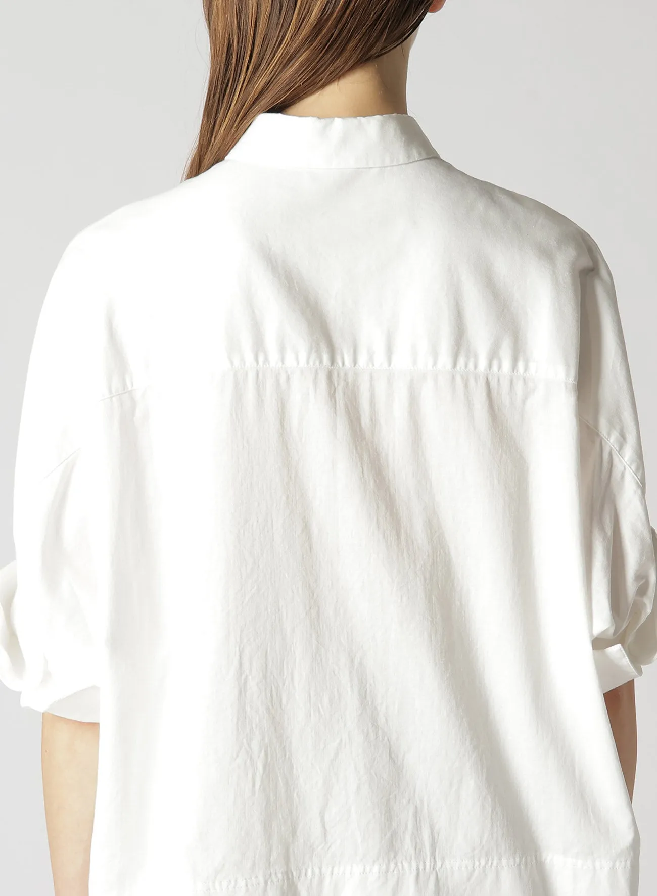 [Y's BORN PRODUCT] THIN COTTON TWILL WIDE CUFF SHIRT